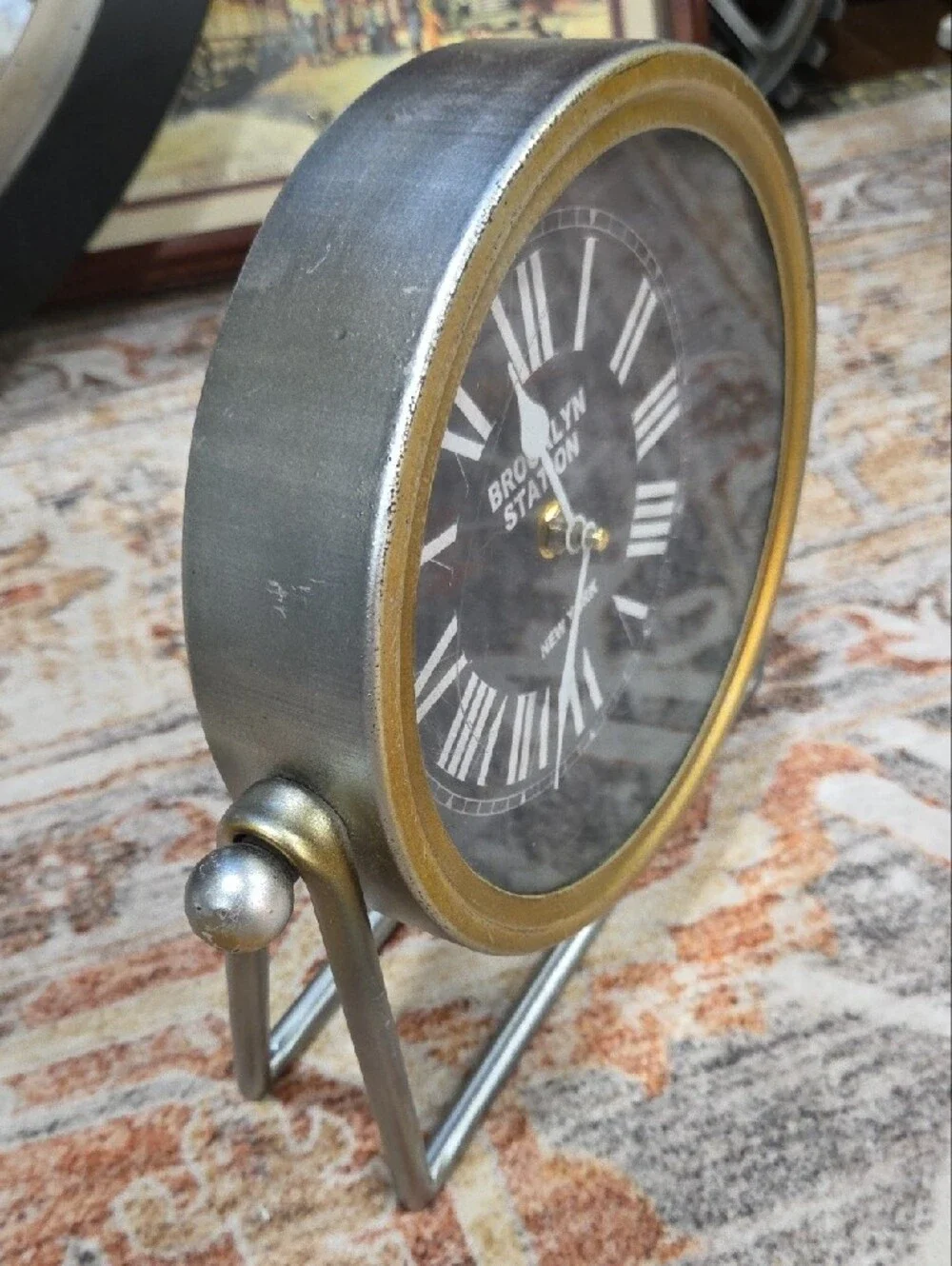 Hobby Lobby Black Face Wall Clock with Gold Rim